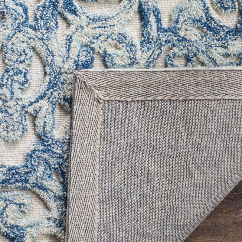 Trace TRC103 Hand Tufted Area Rug - Blue/Ivory - 4'x4' - Safavieh.