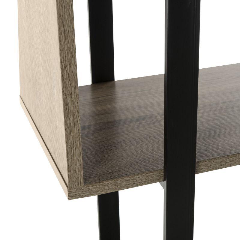Adhara Etagere - FOX4278 - Light Brown/Black - Safavieh Couture
