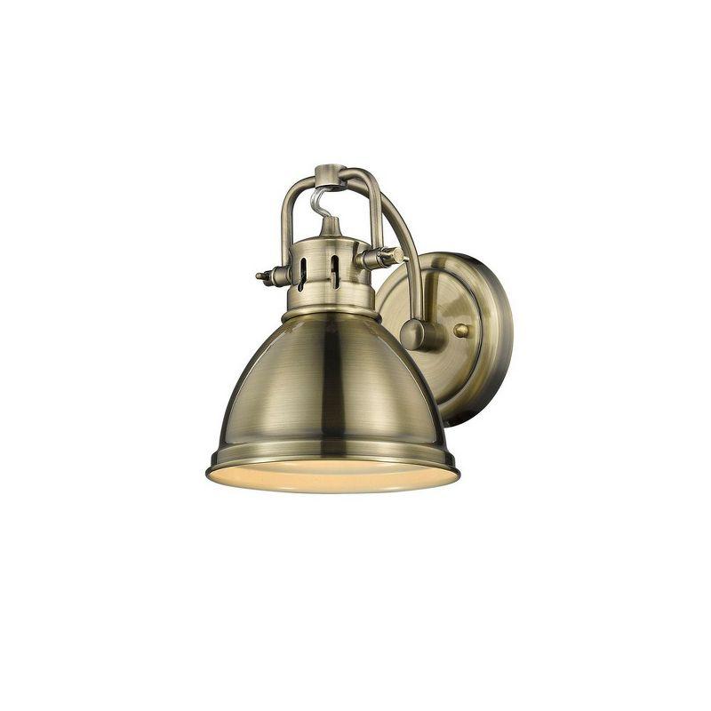Golden Lighting Duncan 1-Light Wall Sconce in Aged Brass