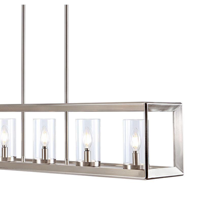 JONATHAN Y Anna Linear 5-light Metal/Glass LED Pendant