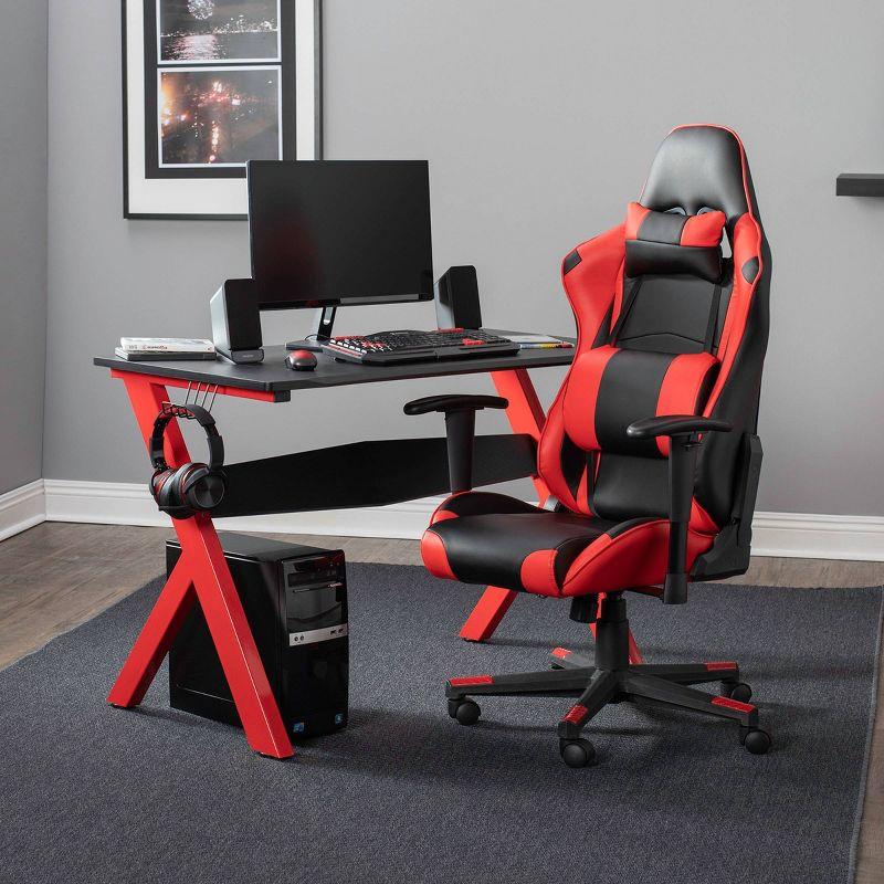 High Back Ergonomic Gamer/Office Chair Red/Black - SD Gaming