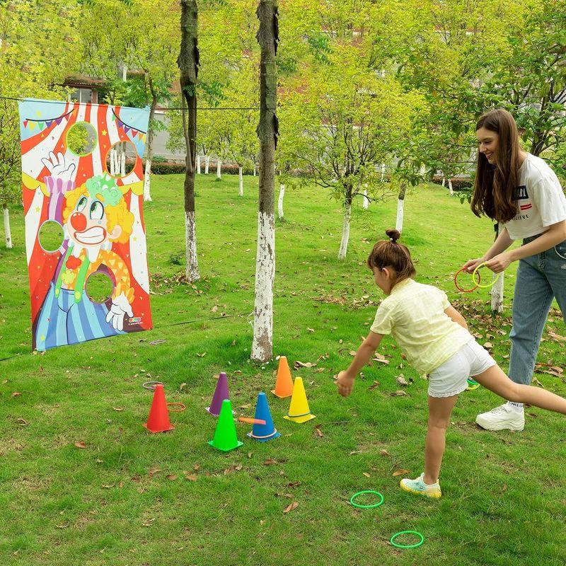 Joyfy 31 Pcs Carnival Game Set - Including Ring Toss Games, Bean Bags, and Cones for Kids Indoor Outdoor Play, Family Activities and Holiday Party