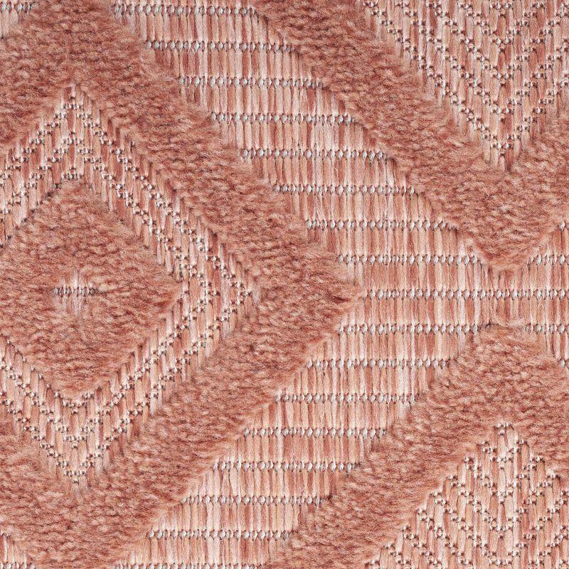 Nourison Versatile Solid Diamond Indoor Outdoor Flatweave Area Rug