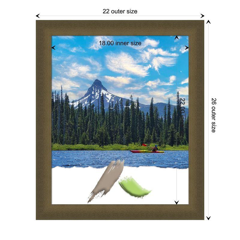 Amanti Art Blaine Light Bronze Narrow Picture Frame Opening Size 18x22 in.