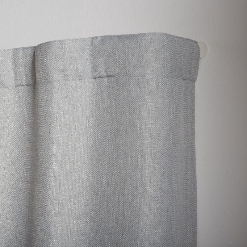 EXCLUSIVE HOME Fetter Wrap Around Double Curtain Rod, Matte Silver, 52"-72"