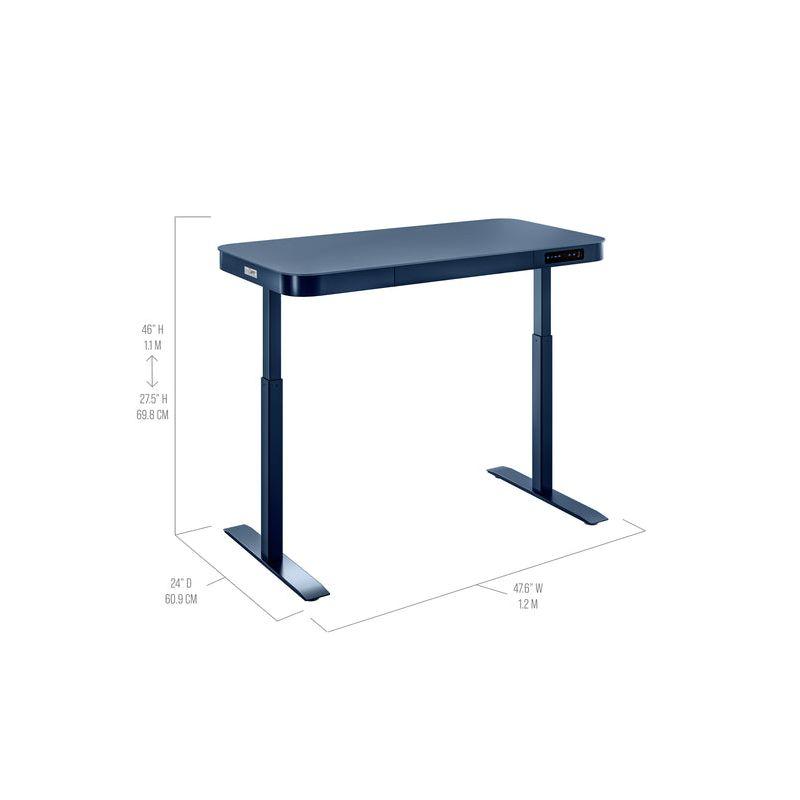 airLIFT 48" W Electric Adjustable Height Tempered Glass Desk