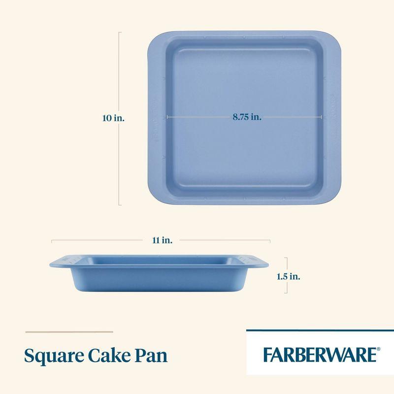 Farberware Farberware Easy Solutions Nonstick Bakeware Square Cake Pan, 9 Inch, Blue