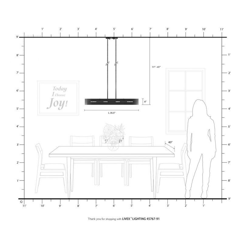 Livex Lighting Rave 4 - Light Chandelier in  Brushed Nickel