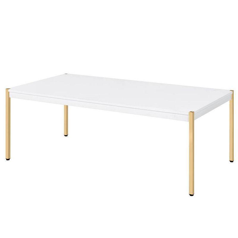 Acme Furniture Otrac Coffee Table White/Gold Finish