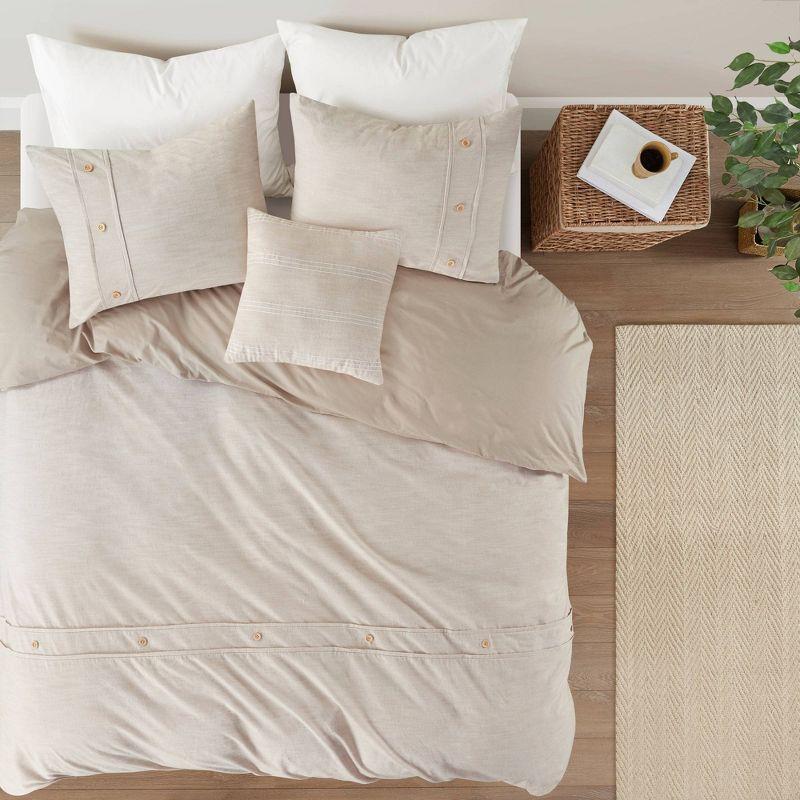 Modern Farmhouse King/Cal King Organic Cotton Comforter Set