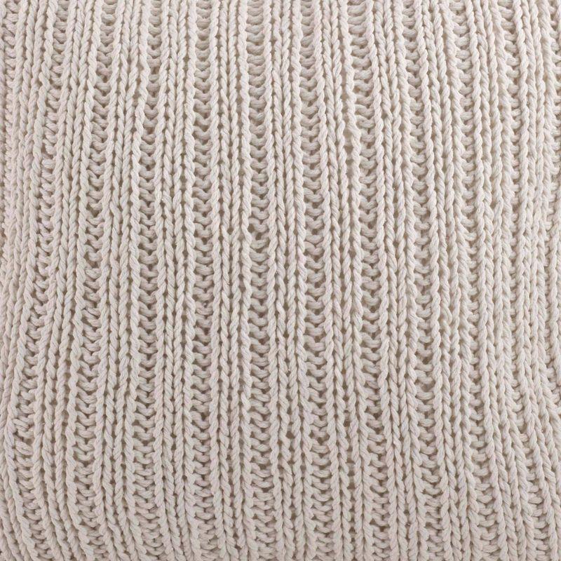 Saro Darcy Knitted Collection Striped Down Throw Pillow