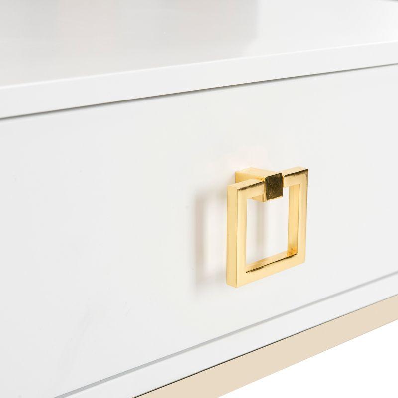 Zarina Modern Cross Leg End Table - White - Safavieh.