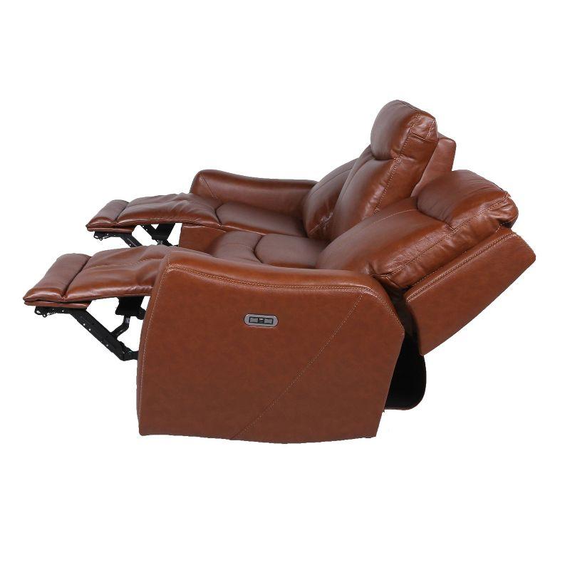 Natalia Power Recliner Sofa Caramel Leather - Steve Silver Co.