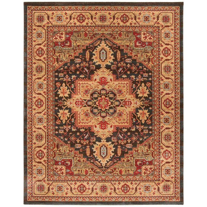 Mahal MAH656 Power Loomed Indoor Area Rug - Navy/Natural - 8'x11' - Safavieh.