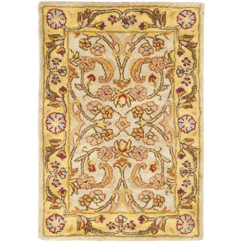 Classic CL324 Hand Tufted Accent Rug - Grey/Light Gold - 2'x3' - Safavieh.