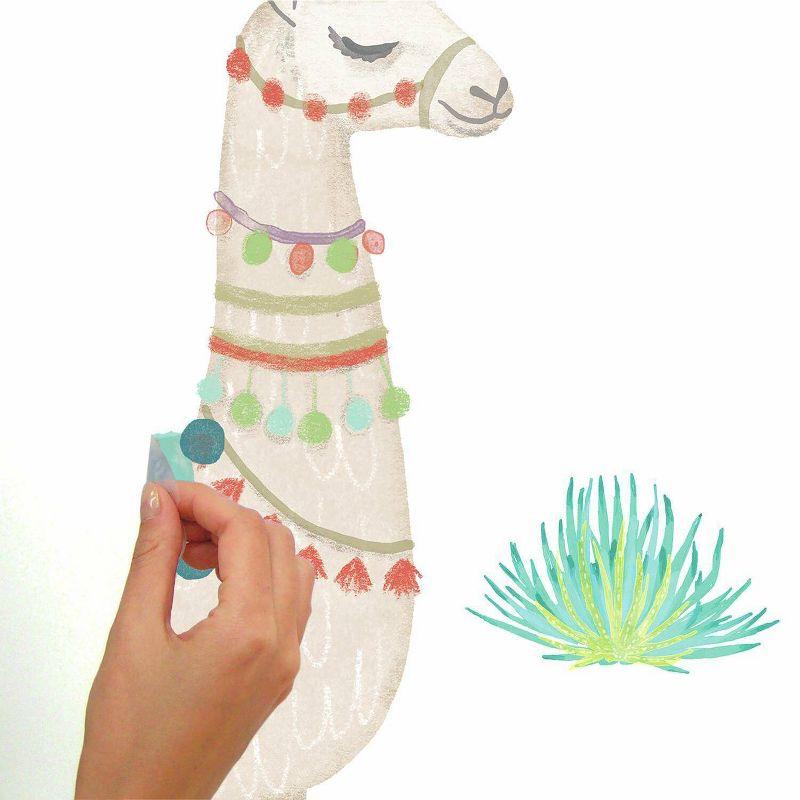 Watercolor Llama Peel and Stick Giant Wall Decal - RoomMates