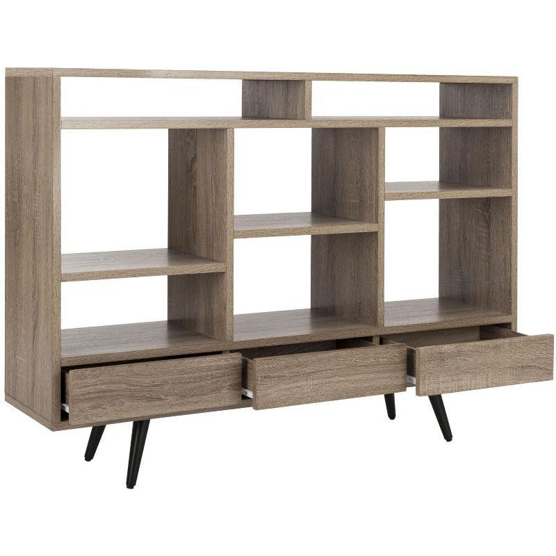 Marina Etagere - FOX4279 - Light Brown/Black - Safavieh Couture