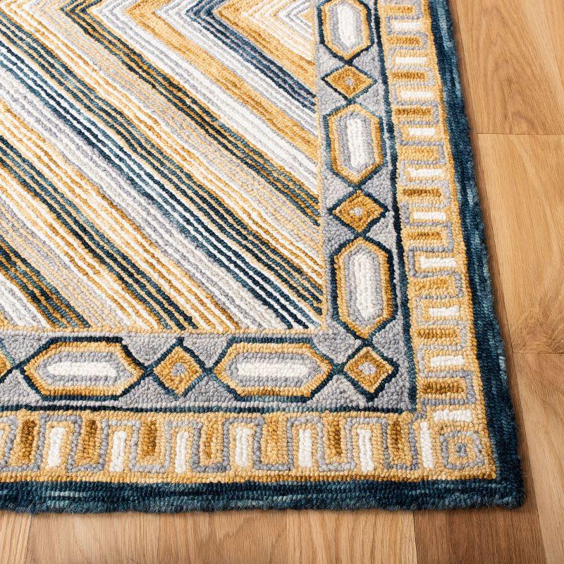 Aspen APN809 Hand Tufted Indoor Accent Rug - Navy/Gold - 2'3"x5' - Safavieh