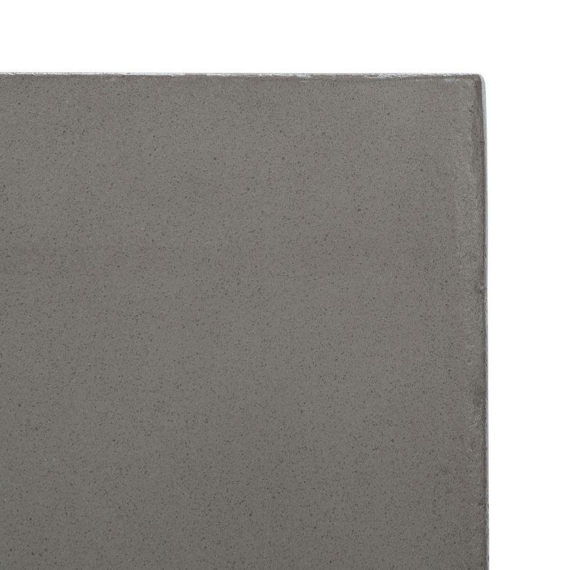 Deidara Concrete Accent Stool - Indoor/Outdoor - VNN1031 - Gray - Safavieh
