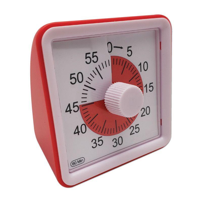 Red and White Plastic 60-Minute Visual Timer