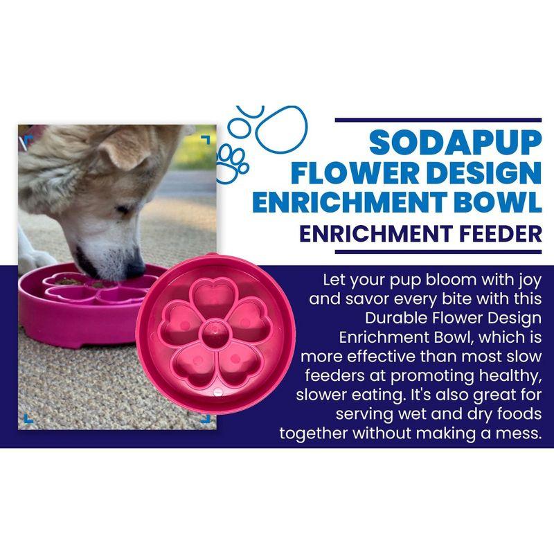 Flower Design eBowl Enrichment Slow Feeder Bowl for Dogs