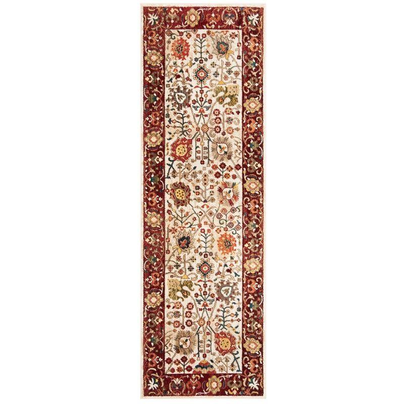 Kashan KSN303 Power Loomed Runner Rug - Ivory/Red - 2'6"x6' - Safavieh.