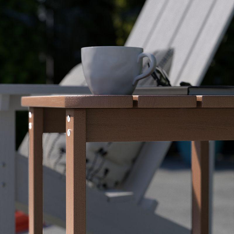 Charlestown Natural Cedar Poly Resin Adirondack Side Table