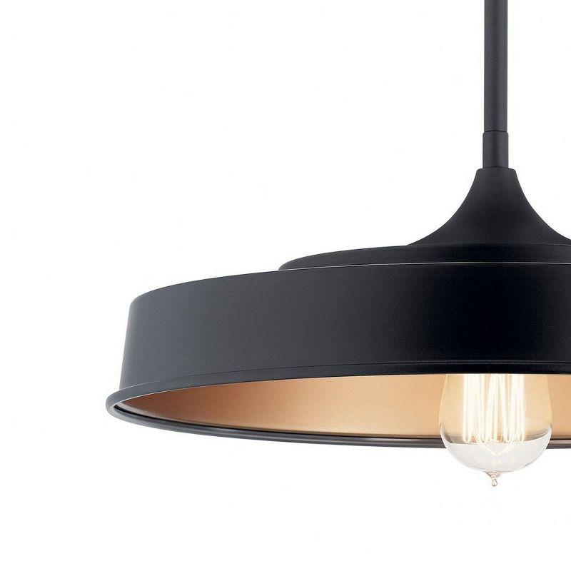 Kichler Lighting Elias 1 - Light Semi-Flush Mount in  Black