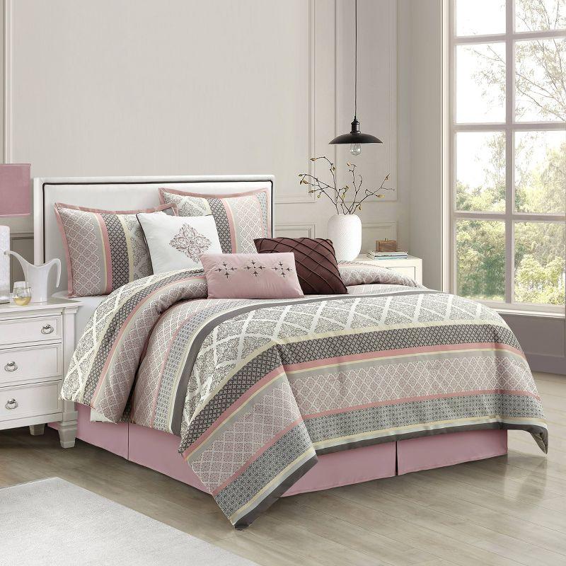 Tefia Karr Microfiber 7 Piece Comforter Set