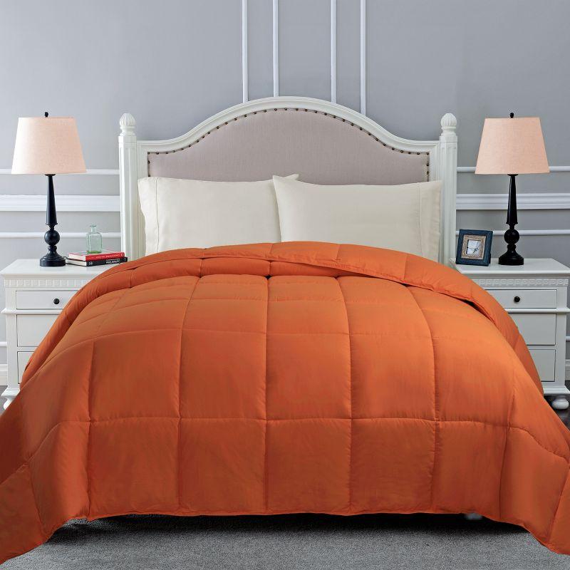 Classic Comforter Reversible All-Season Medium Weight Down Alternative Bedding by Blue Nile Mills