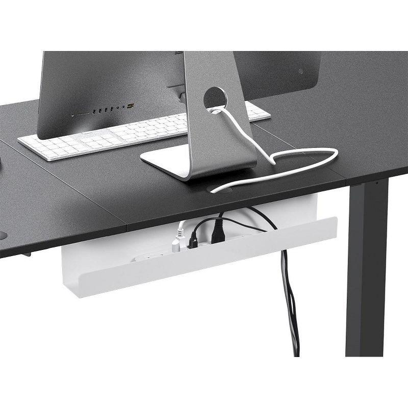 Monoprice Under Desk Cable Tray - Steel With Power Supply and Wire Management - Workstream Collection