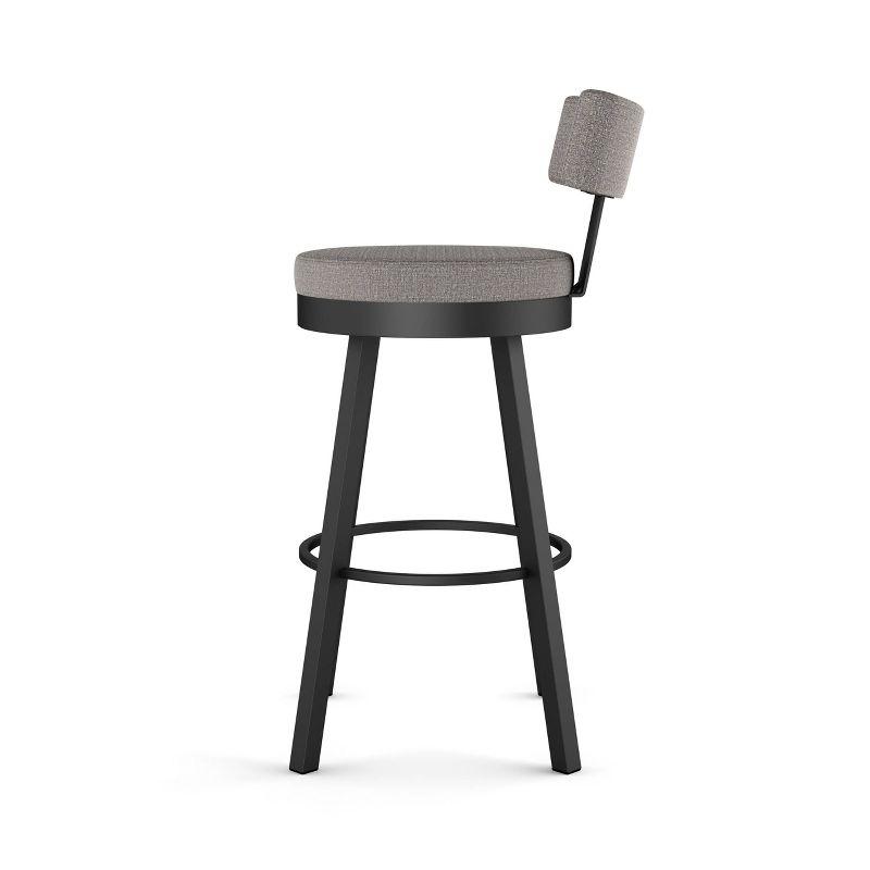 Amisco Morgan Counter Height Barstool : 360 Swivel, Polyester Upholstery, Steel Frame, 300lbs Capacity