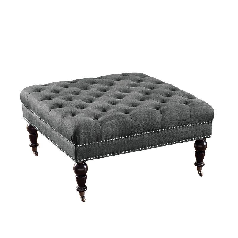 Kelly Clarkson Home Landis 35" Nailhead Trim Tufted Upholstered Ottoman & Reviews | Wayfair