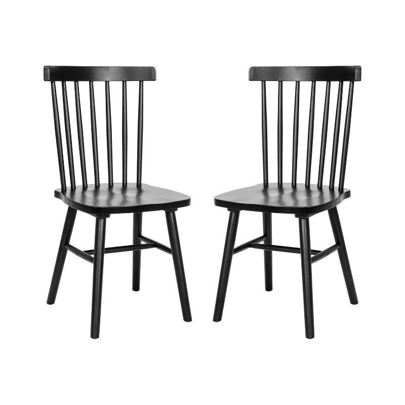 2pk New Grange Spindle Back Chairs Black - Sauder: Solid Wood, Unupholstered, Set of Two