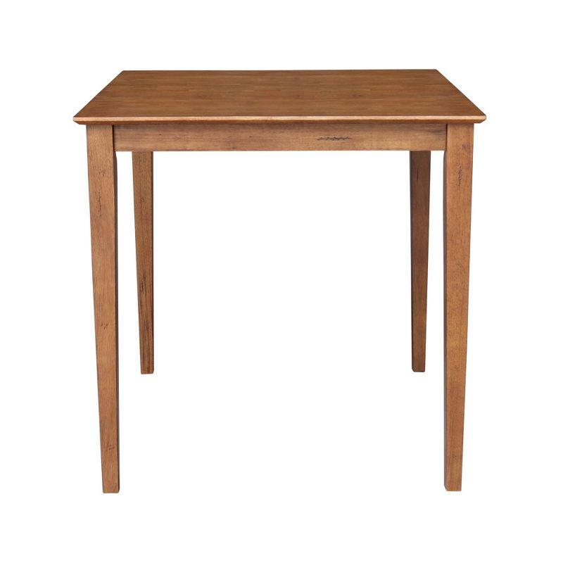 36"x36" Solid Wood Counter Height Table, Shaker Legs, Parawood - International Concepts