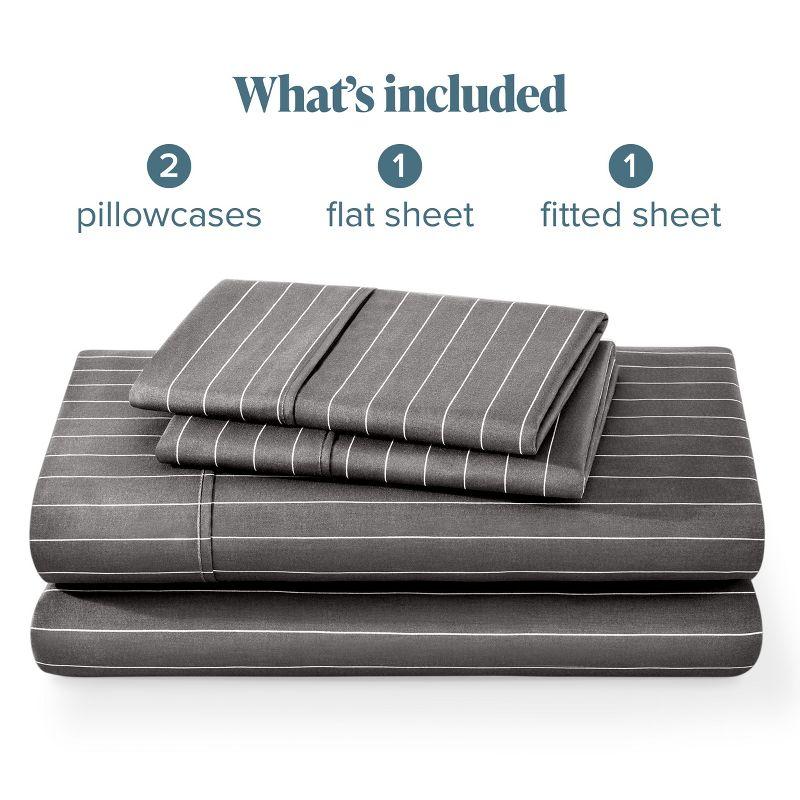 Printed Pattern Microfiber Sheet Set by Bare Home