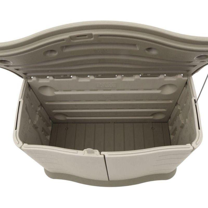 Rubbermaid 4 ft. W x 2 ft. D Plastic Horizontal Garbage Shed
