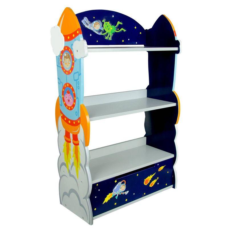 Fantasy Fields Outer Space Kids 3-Tier Bookshelf with Storage Drawer