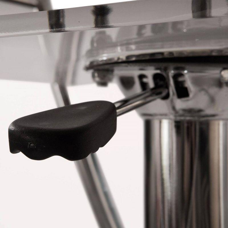 LeisureMod Napoli Transparent Acrylic Bar Counter Stool, Modern Clear Seat with Chrome Base for Kitchen Island and Home Bar