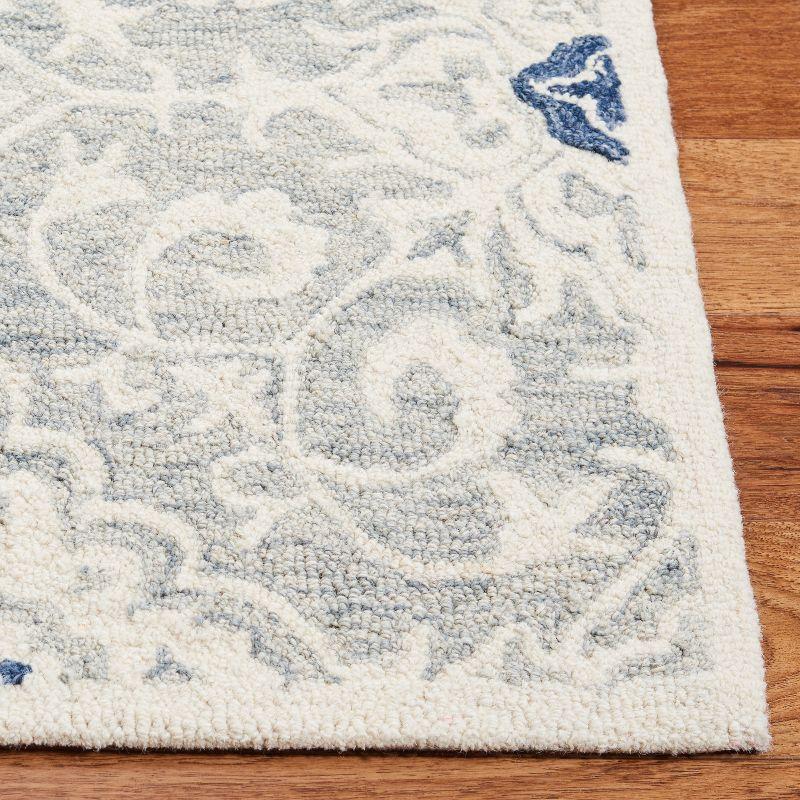 Handmade Blue Wool Tufted Reversible 8' x 10' Rug