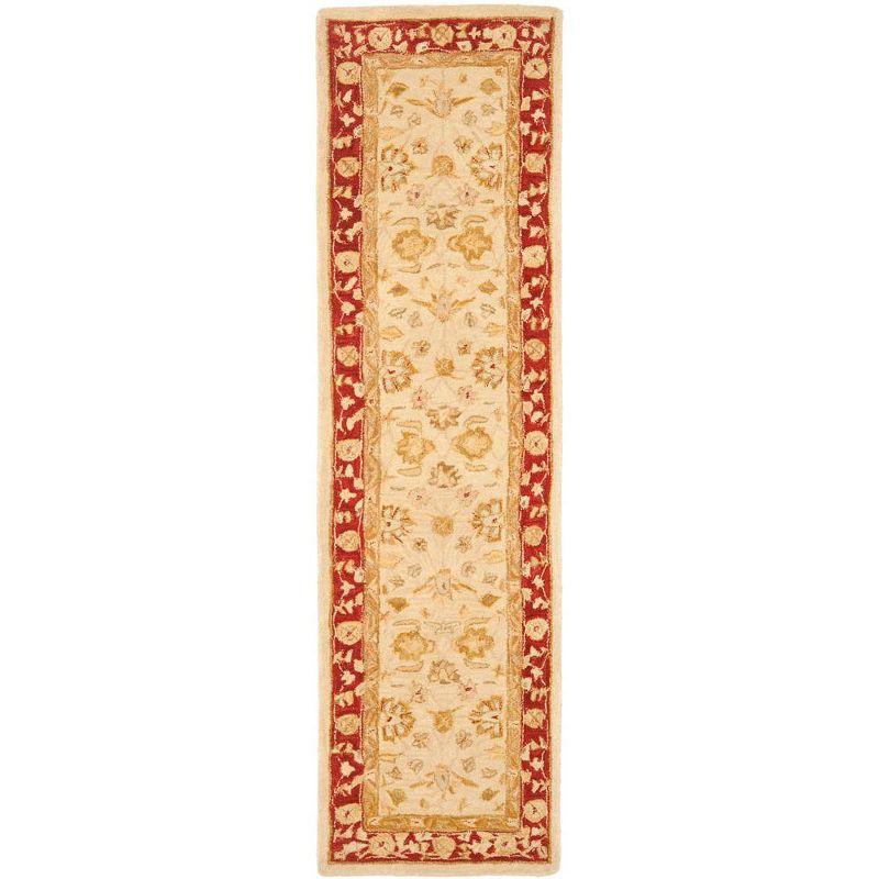 Anatolia AN522 Hand Tufted Indoor Runner Rug - Ivory/Red - 2'3"x14' - Safavieh