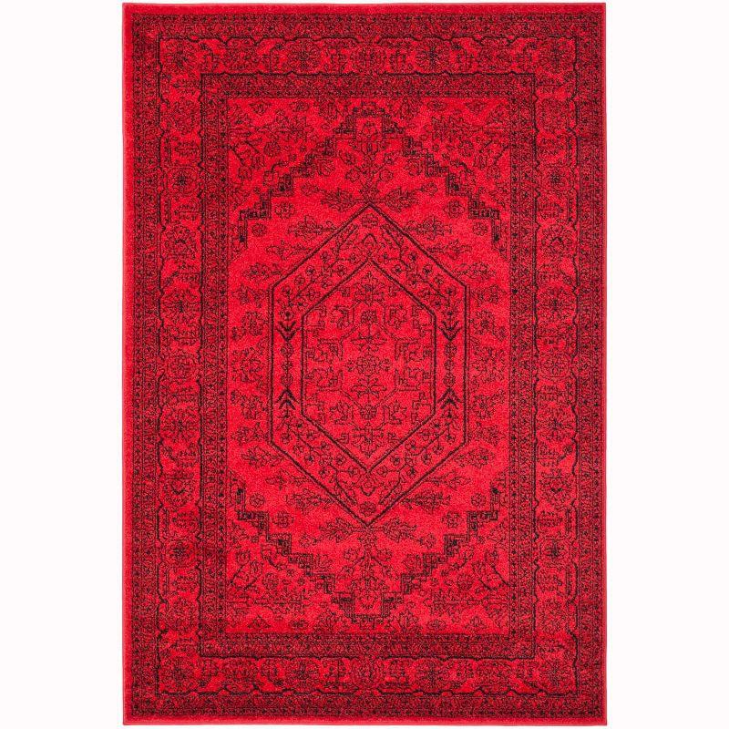 Adirondack ADR108 Machine Made Indoor Accent Rug - Red/Black - 3'x5' - Safavieh