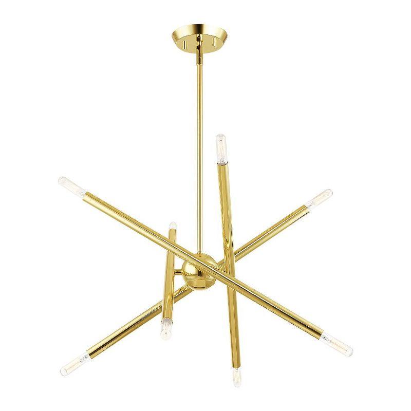 Livex Lighting Soho 8 - Light Chandelier in  Polished Brass