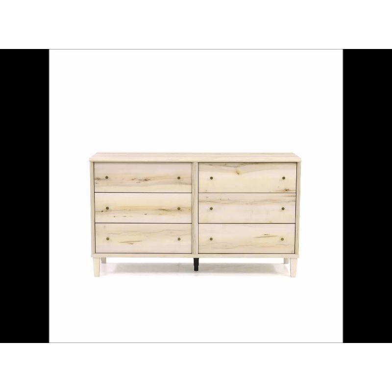 Pacific Maple 6-Drawer Double Horizontal Dresser