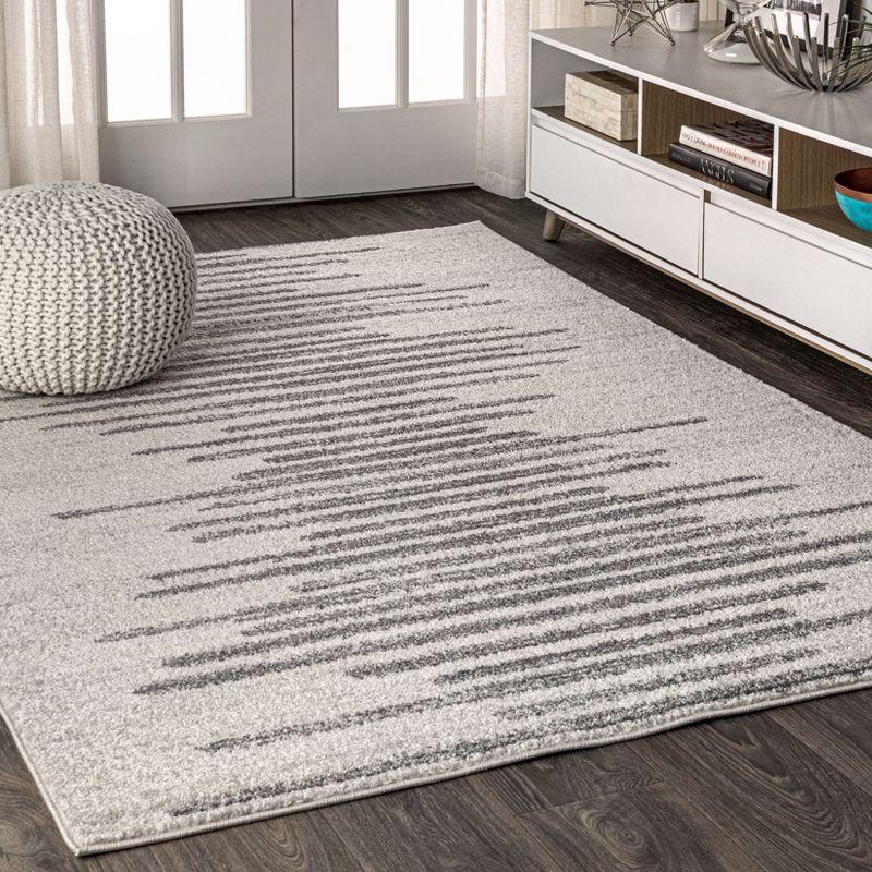 Aya Berber Stripe Geometric Area Rug  - JONATHAN Y