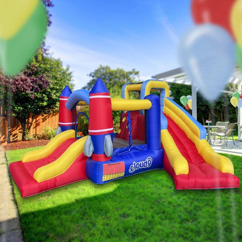 12' x 13' Rocket Bounce House with Slides and Air Blower