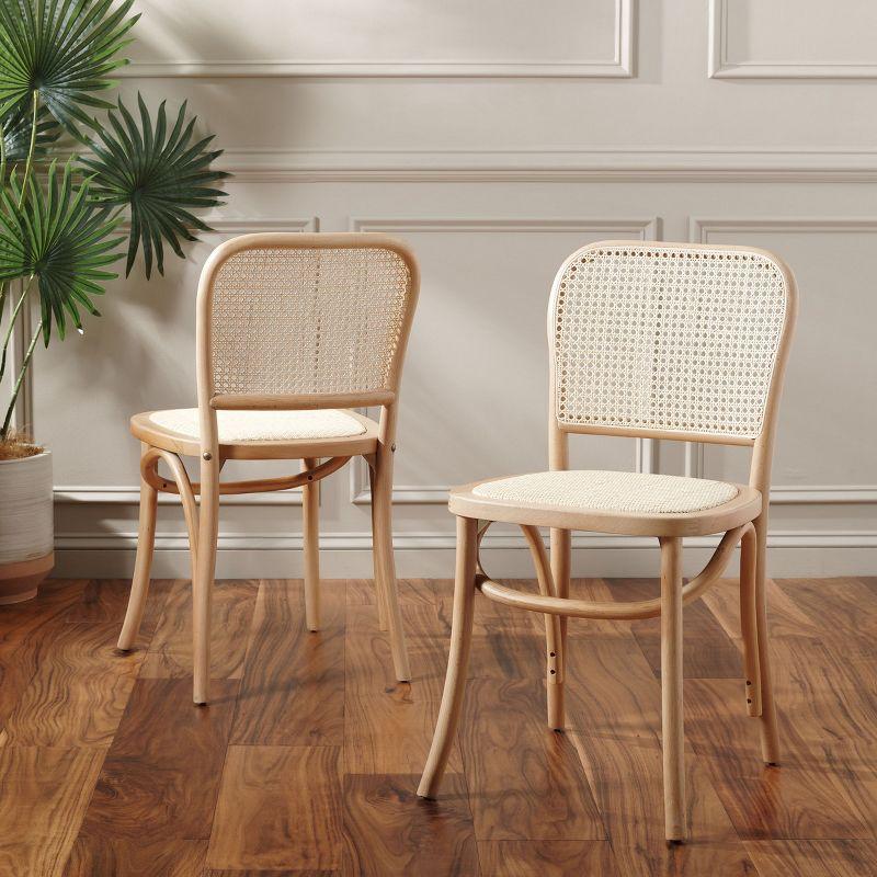 Keiko Cane Dining Chair (Set of 2) - DCH9505 - Natural - Safavieh
