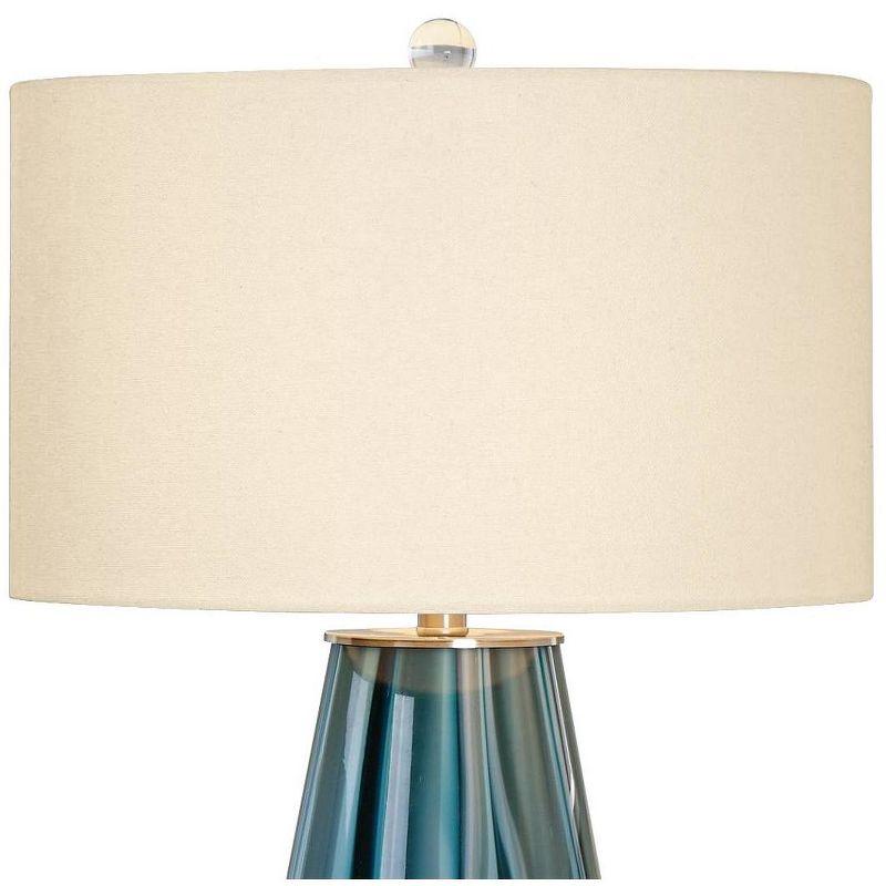 Uttermost Pescara 29" Teal-Gray and Blue-Swirl Glass Modern Table Lamp