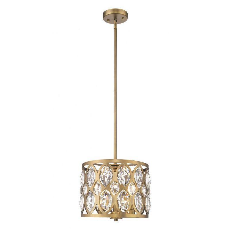 Heirloom Brass Crystal-Inspired 3-Light Chandelier