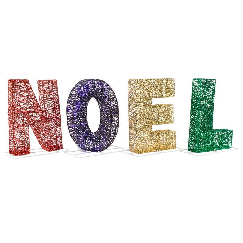 Northlight Seasonal 46" LED Lighted Traditional Colored 'Noel' Outdoor Christmas Decoration